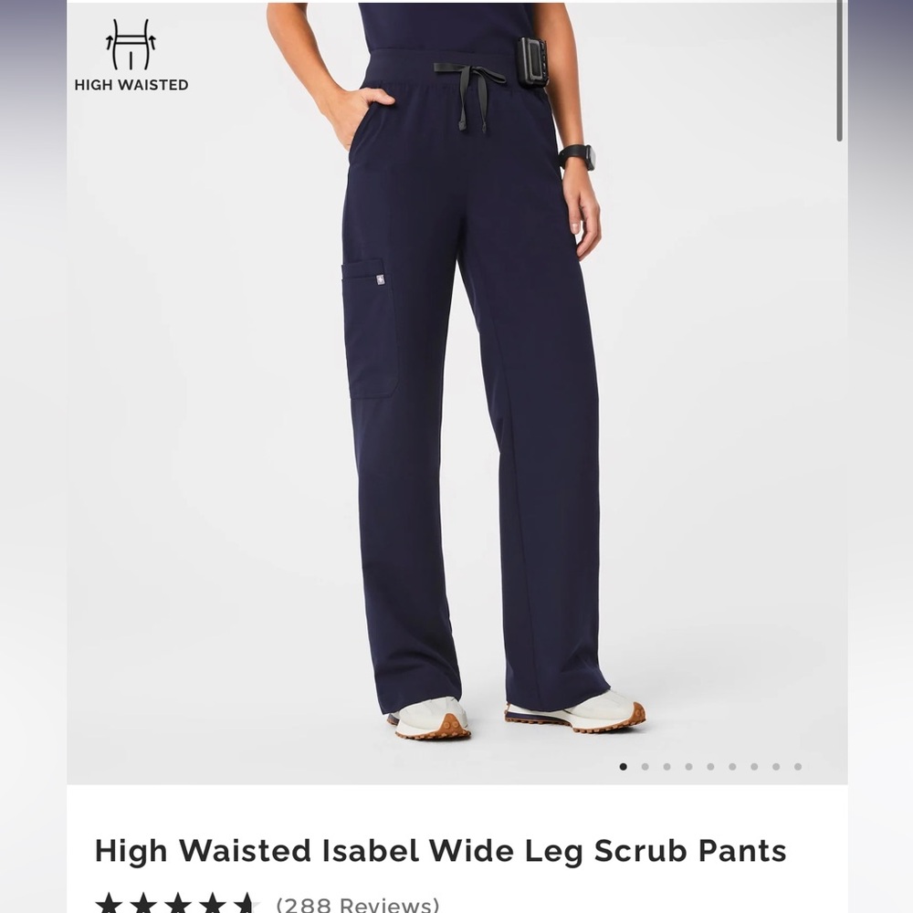 Figs Navy Wide Leg Isabel Large Petite